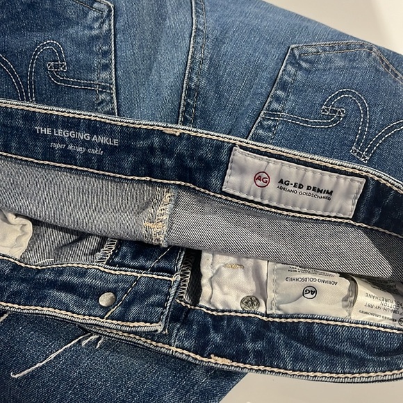AG Adriano Goldschmied The Legging Ankle 14 Years Radiant Blue Step-Hem Jeans - Picture 11 of 12